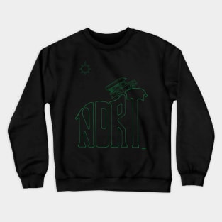 Nort Green Line Art Crewneck Sweatshirt